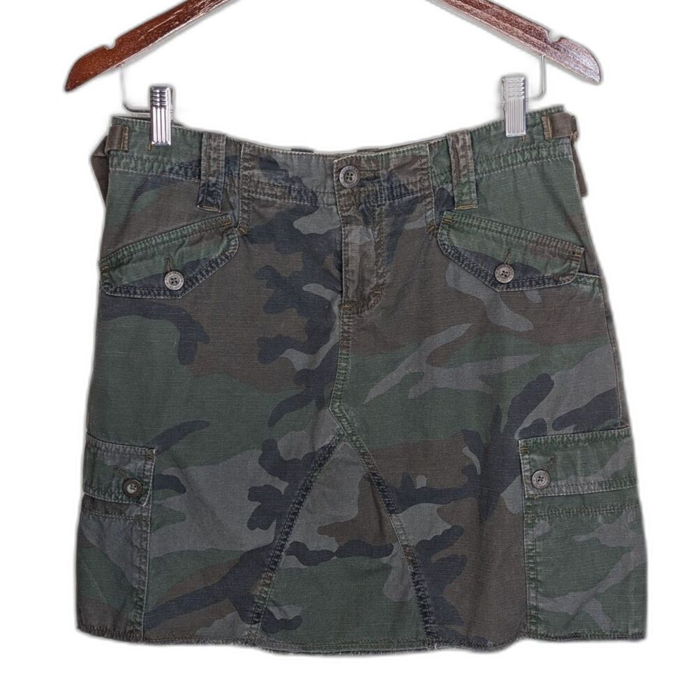 Vintage Y2K Polo Jeans Co. Ralph Lauren Cargo Skirt Women's Size 4 Camouflage